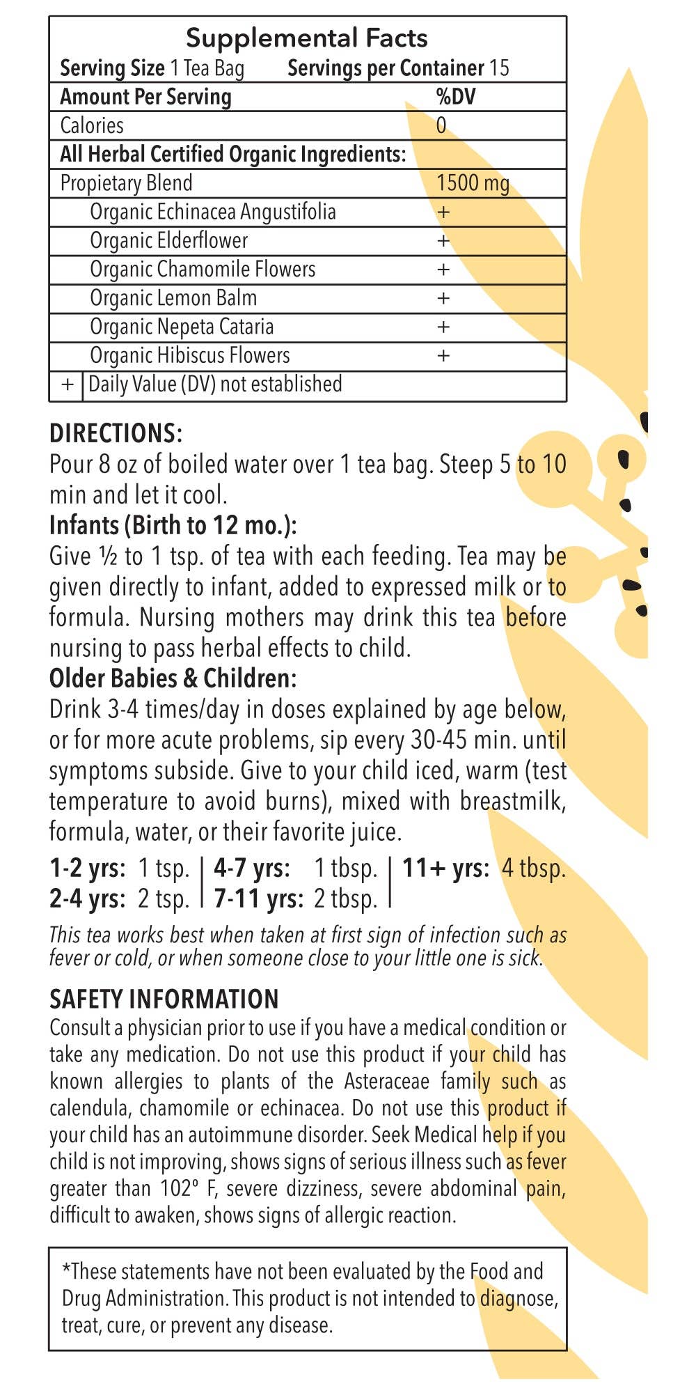 Oomi Organics - Wholesale Health/Detox Tea - Kids Bye Cold & Fever Herbal Tea6