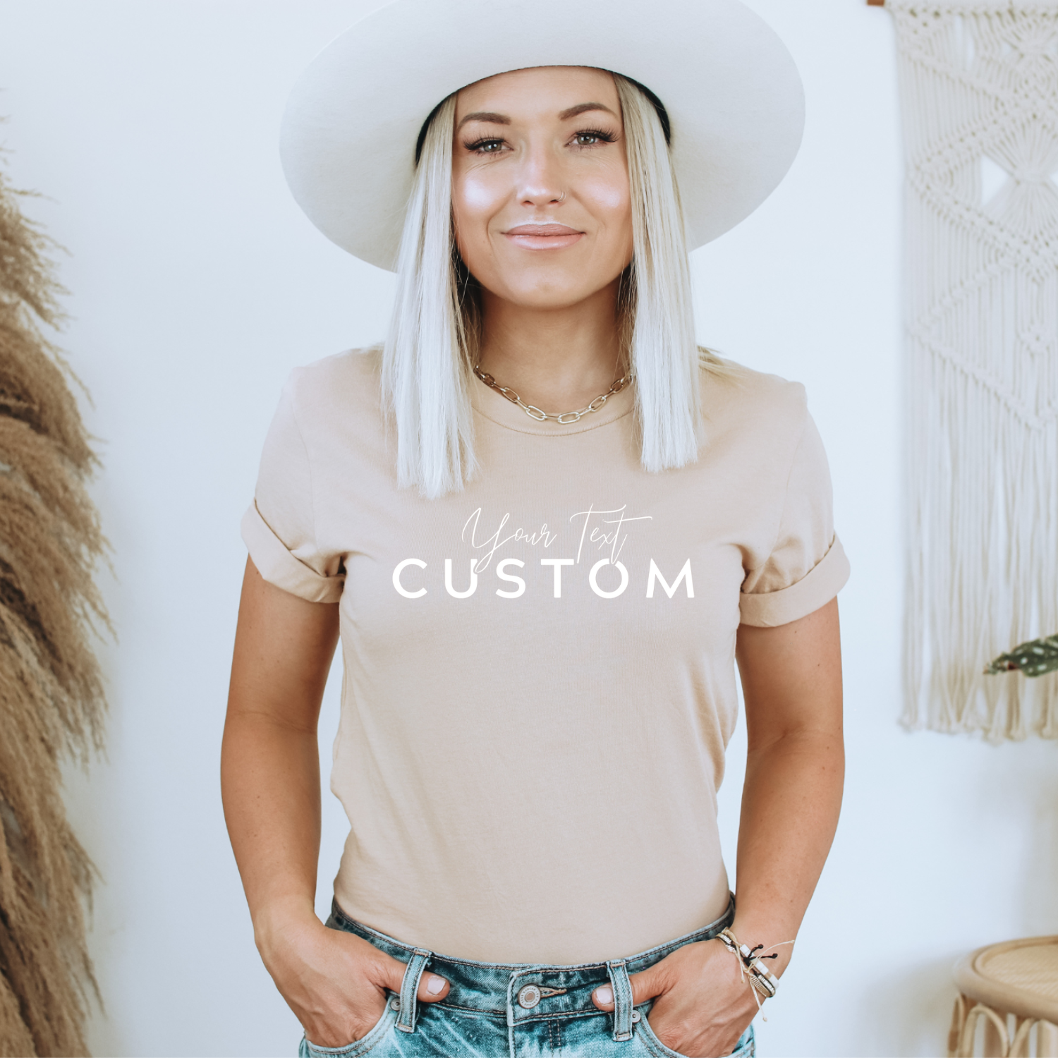 Custom Shop Name or Text Personalized Boutique Logo T-Shirt for wholesale on Faire5
