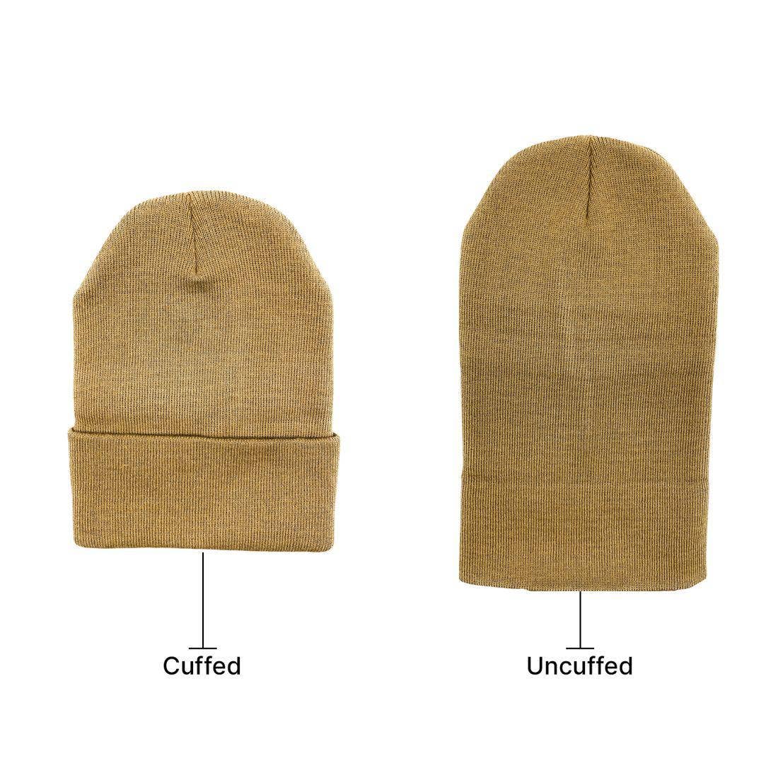 The Park Wholesale - Vente Bonnet – unisexe - Bonnets et bonnets de luge à revers en tricot doux, en vrac, multicolore, uni, blanc, vente en gros47