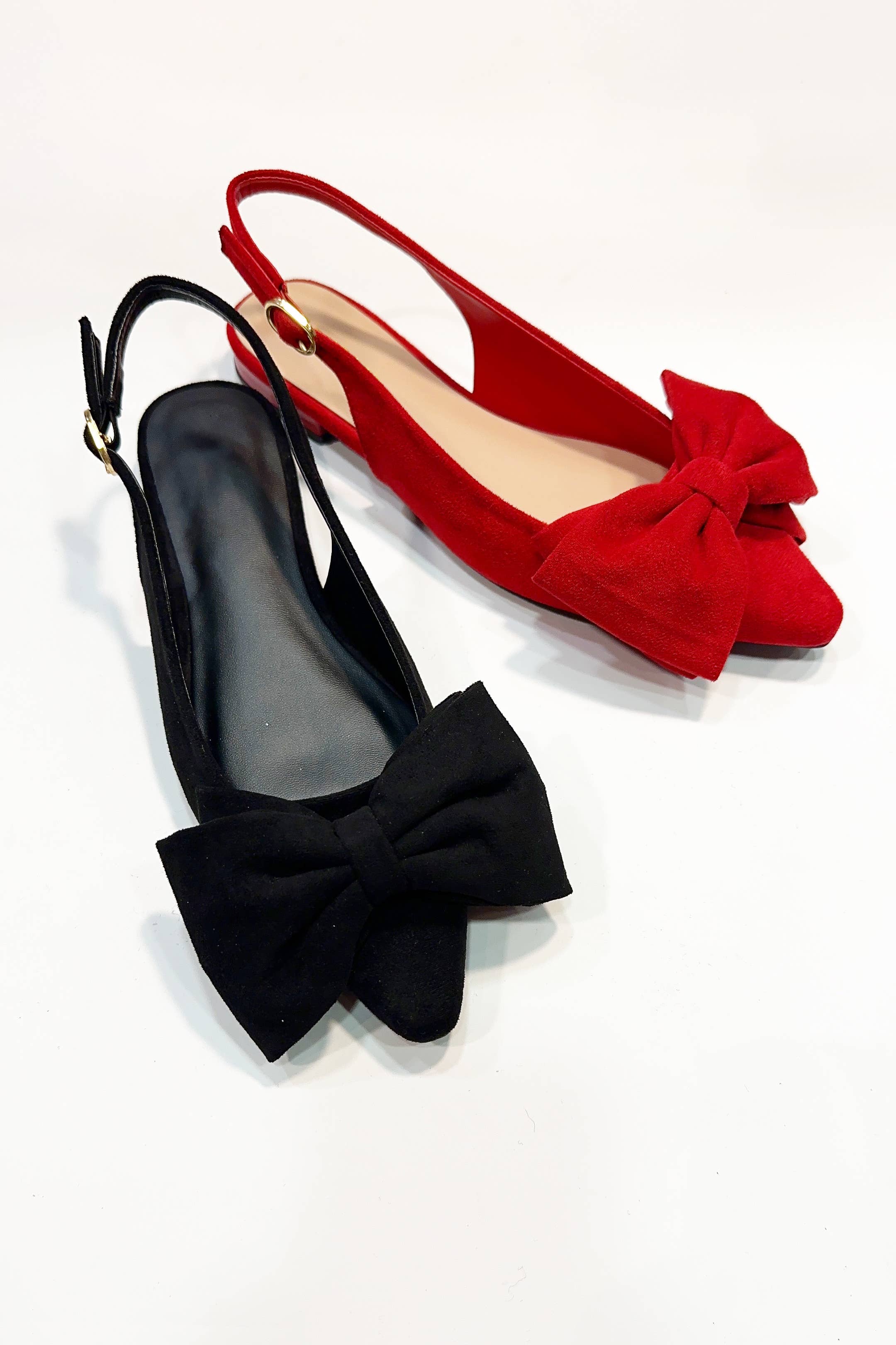 CCOCCI - Wholesale Flats - Women's - VISOR-09 BIG BOW POINTED-TOE SLINGBACK FLATS2