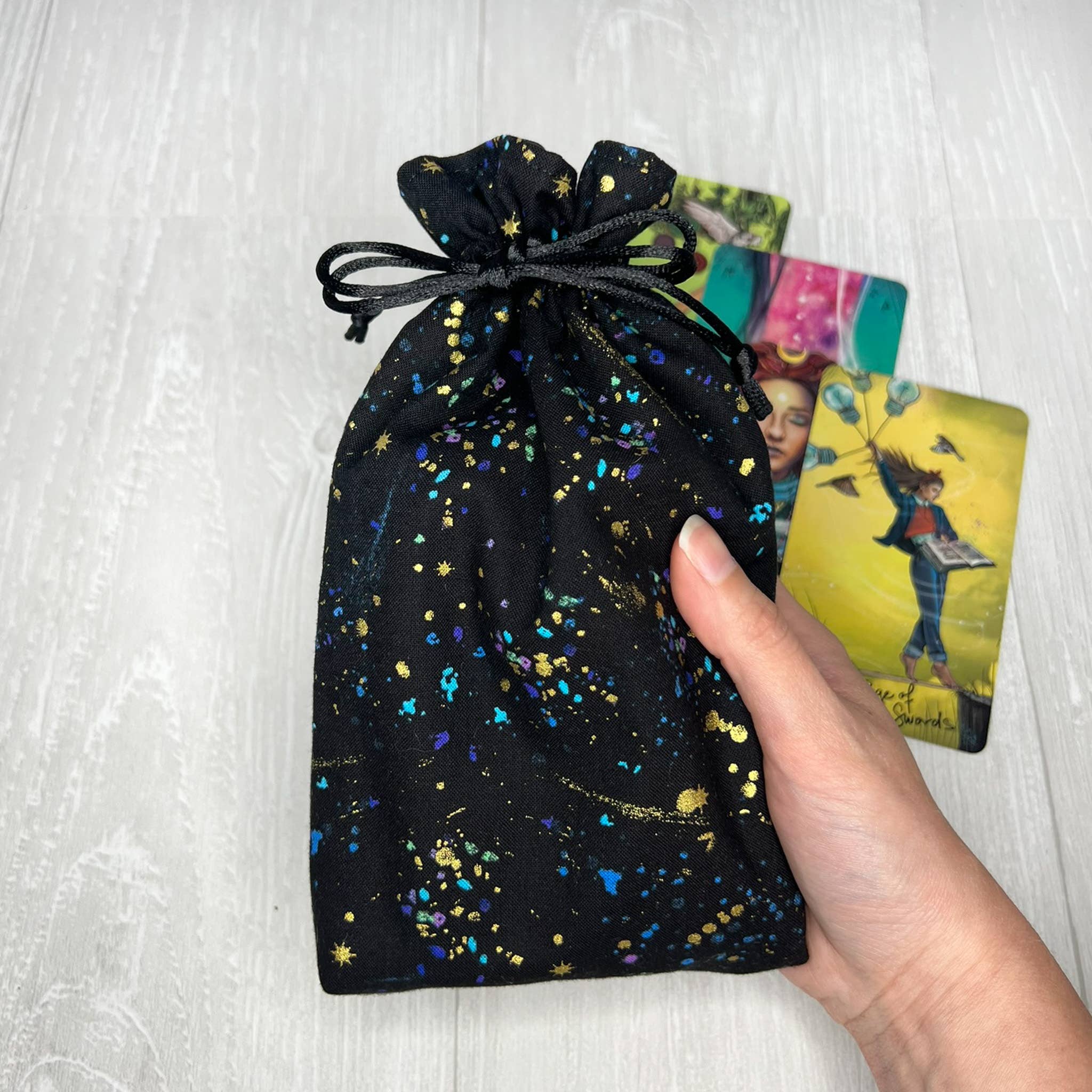 Threads of Tarot - Wholesale Card Holder - Unisex - Speckled Metallic Tarot Card Bag 3