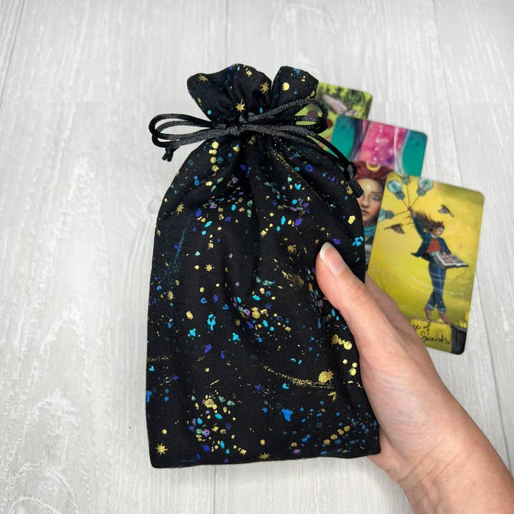 Threads of Tarot - Wholesale Card Holder - Unisex - Speckled Metallic Tarot Card Bag 3
