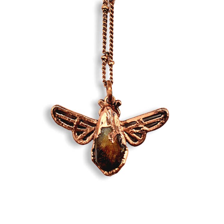 MergingMetals - Wholesale Halskettinghanger - Baby Citrien bijen ketting2