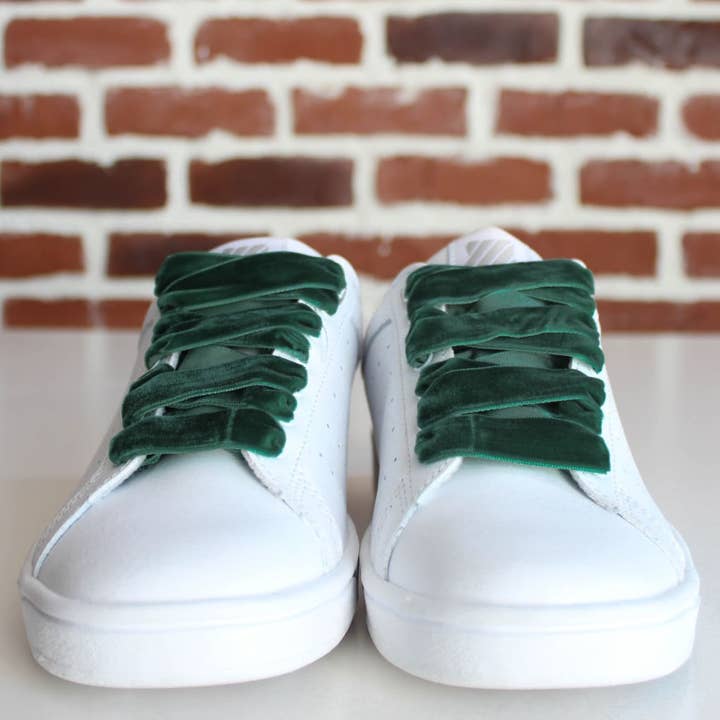furiouslaces - Venta al por mayor Cordones de zapatos - Unisex - Cordones de terciopelo verde oscuro3