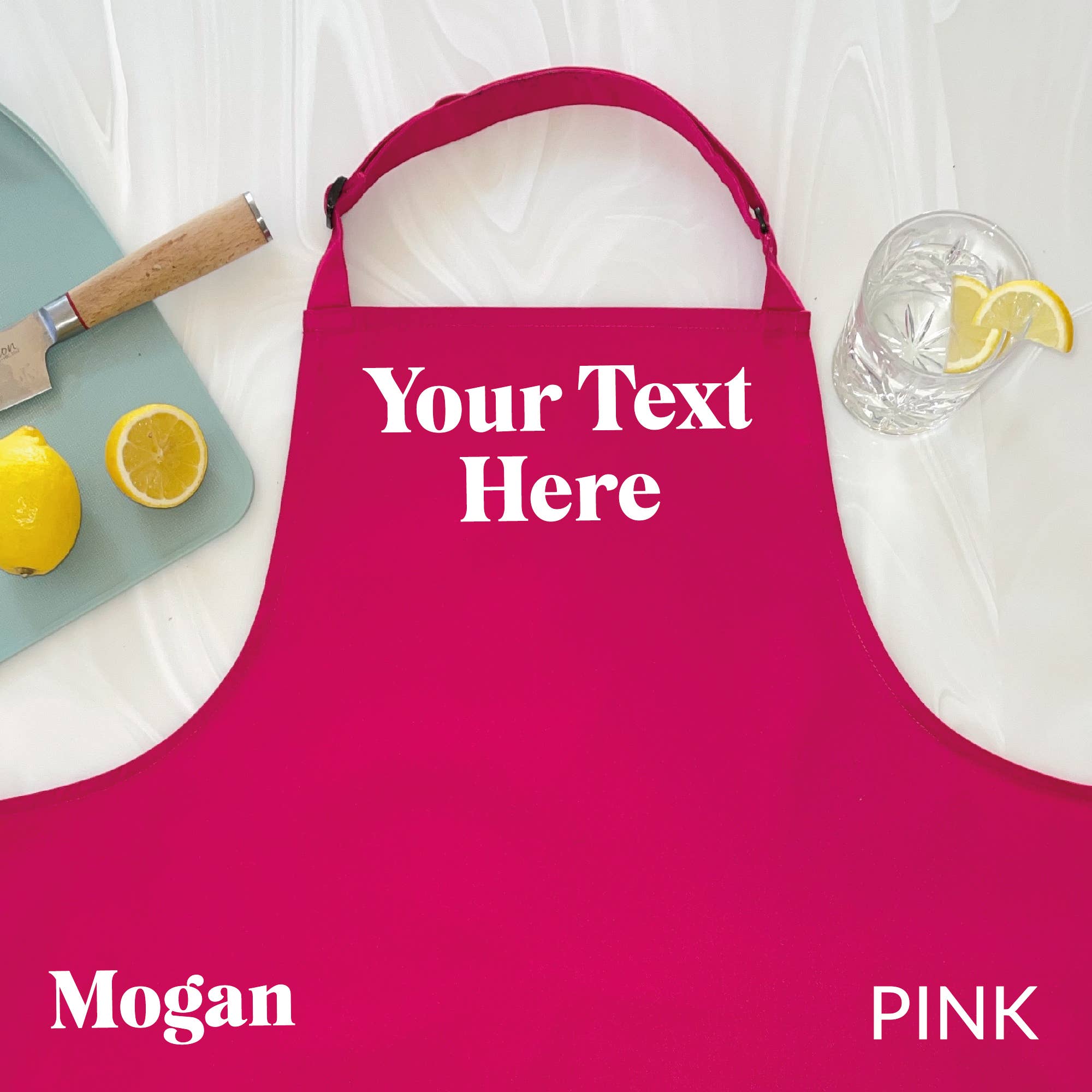 Lovetree Design - Vente Tabliers - Tablier rose personnalisé5