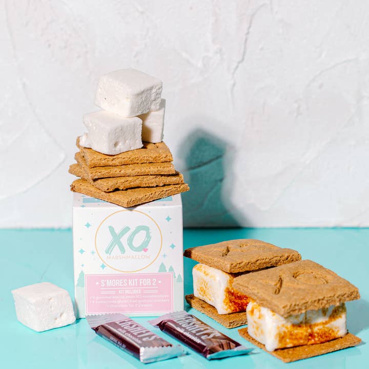 XO Marshmallow - Wholesale DIY Food Kit - S'mores Kits for 2 / Gluten Free / Gift Box / Bonfire Camp4