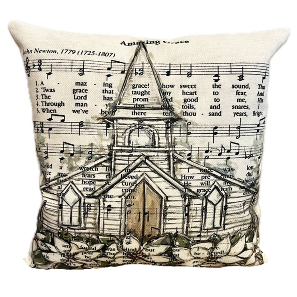 Rustic Nester - Wholesale Throw/Decorative Pillow - Amazing Grace throw  Pillow, Christian Faith home decor1
