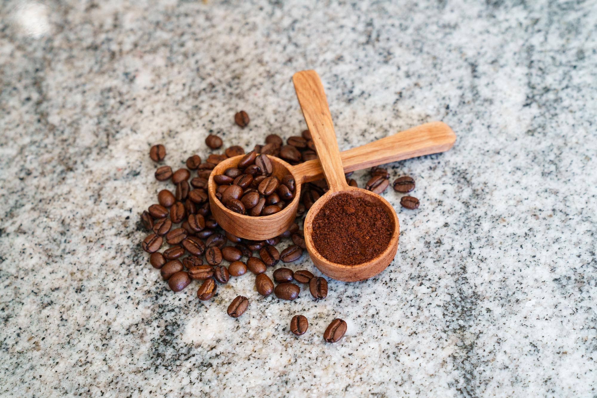 AARVEN - Wholesale Measuring spoon - Olive Wood Flat Based Coffee Spoon2