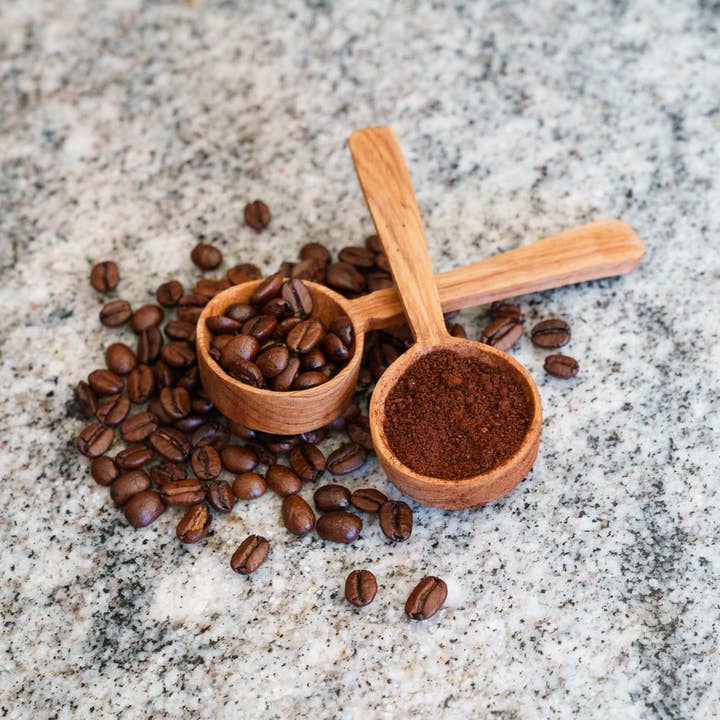 AARVEN - Wholesale Measuring spoon - Olive Wood Flat Based Coffee Spoon2