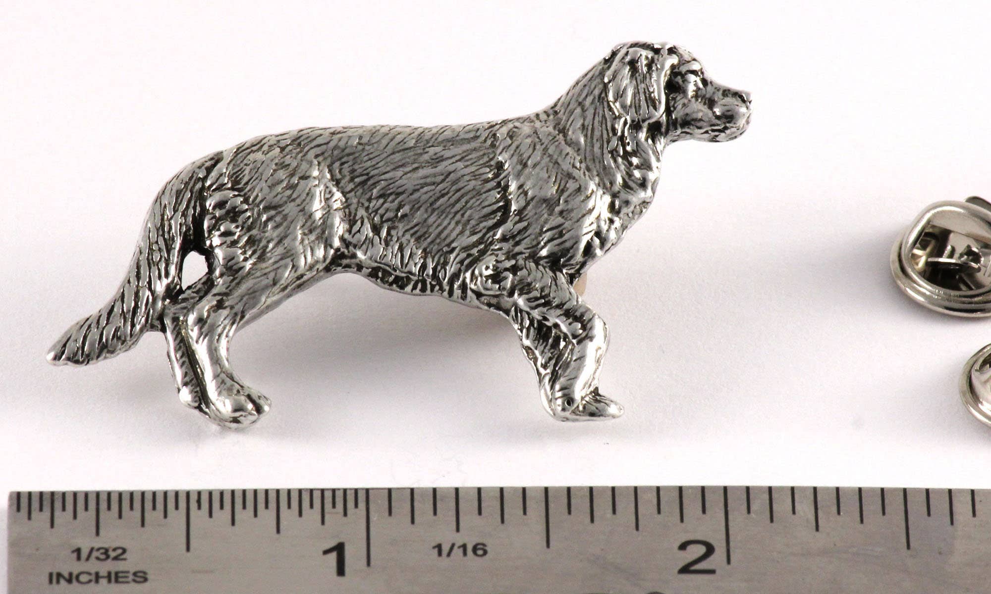 Creative Pewter Designs - Wholesale Lapel Pin/Button - Golden Retriever Dog Pewter Lapel Pin or Magnet2