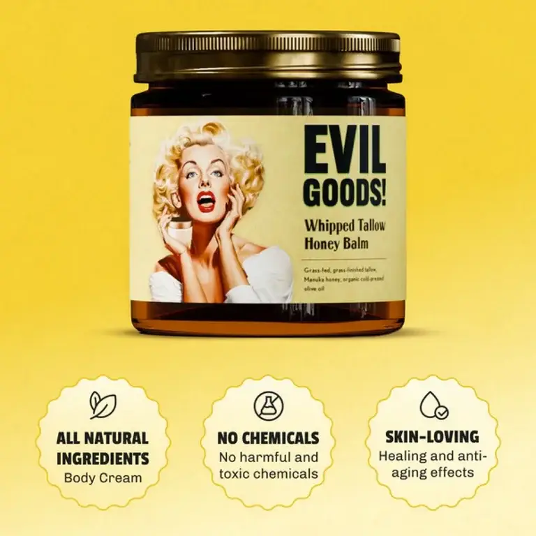 Moes Group - Wholesale Body Balm/Butter - Citrus + Whipped Tallow Honey Face Balm Evil Goods Skincare4