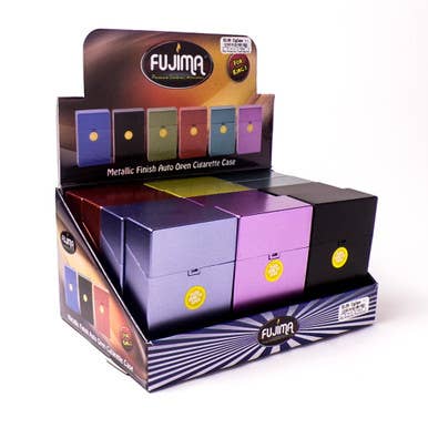 Fujima Metallic Kings Cigarette Case - 12ct Display for wholesale by Mid America