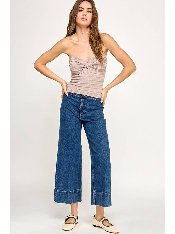 Miss Love - Wholesale Knit Top - Women's - Twist Front Sweater Tube Top62