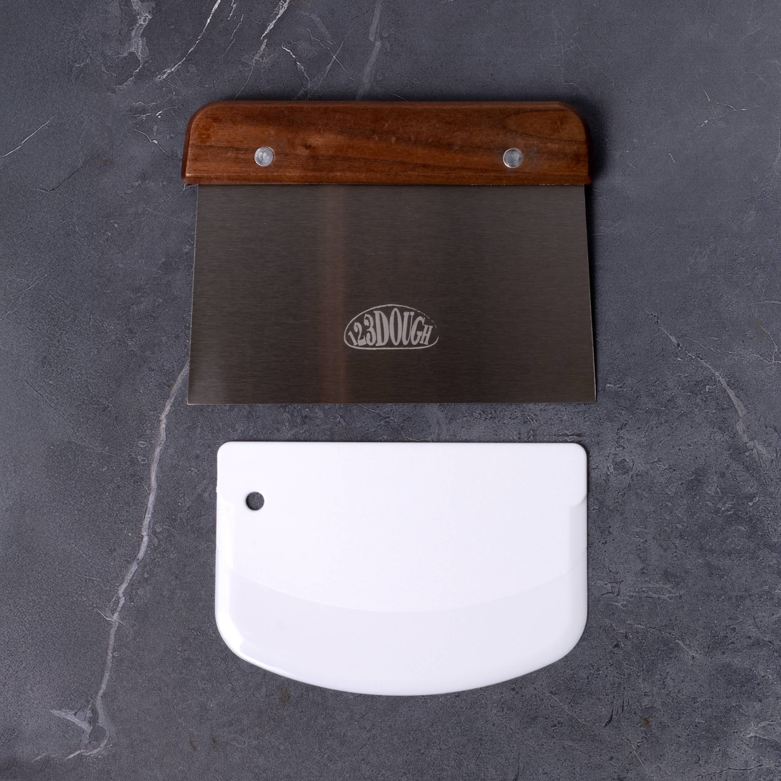 123 Farm - Wholesale Kitchen Tool/Gadget - Stainless Steel + Plastic Dough Scraper Set – 123Dough1