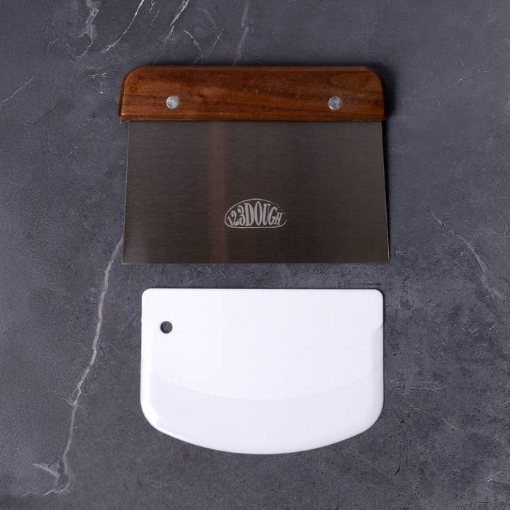 123 Farm - Wholesale Kitchen Tool/Gadget - Stainless Steel + Plastic Dough Scraper Set – 123Dough1