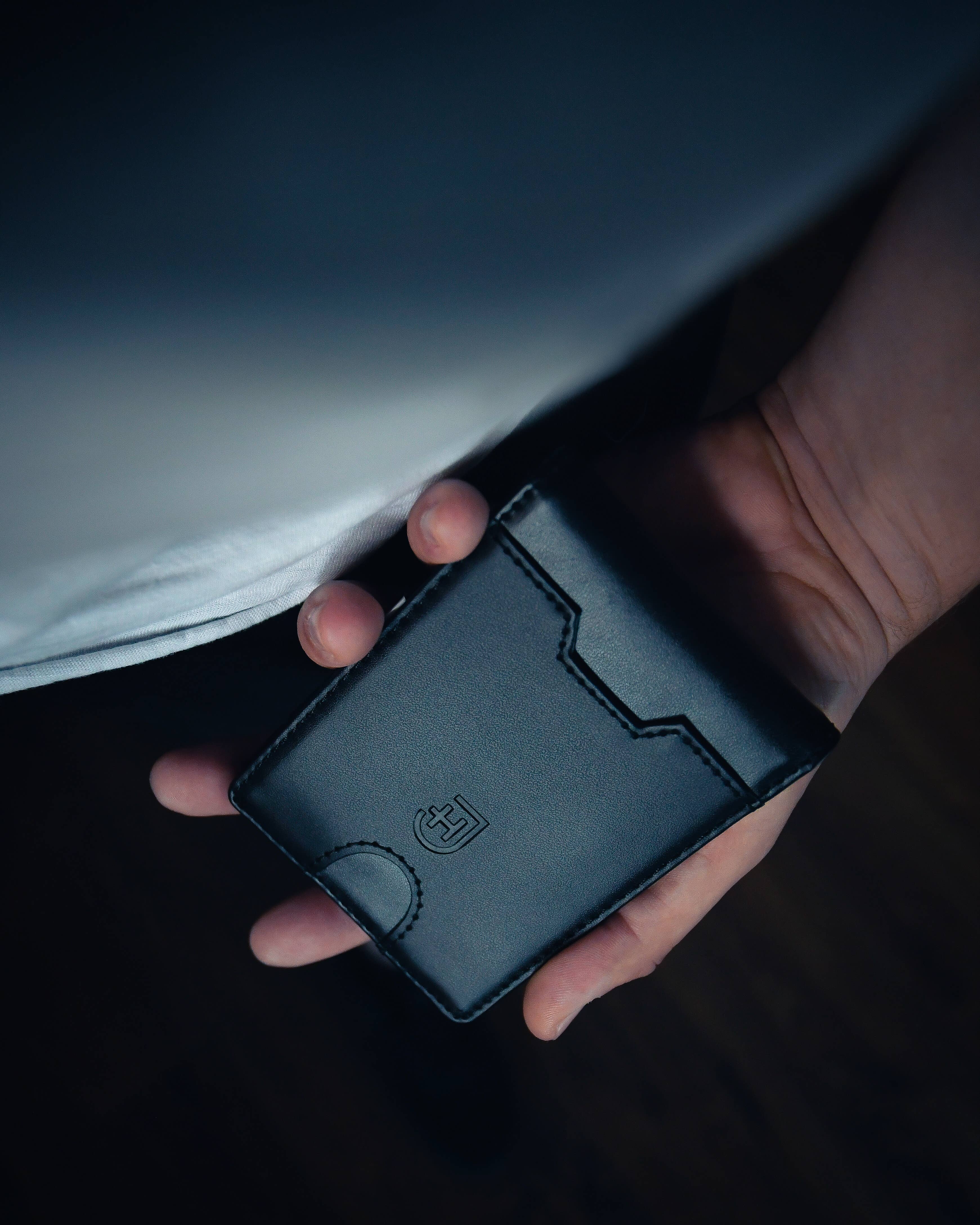 James Hawk - Vente Portefeuille – homme - Portefeuille élégant en cuir mince pour homme avec clip à billets11