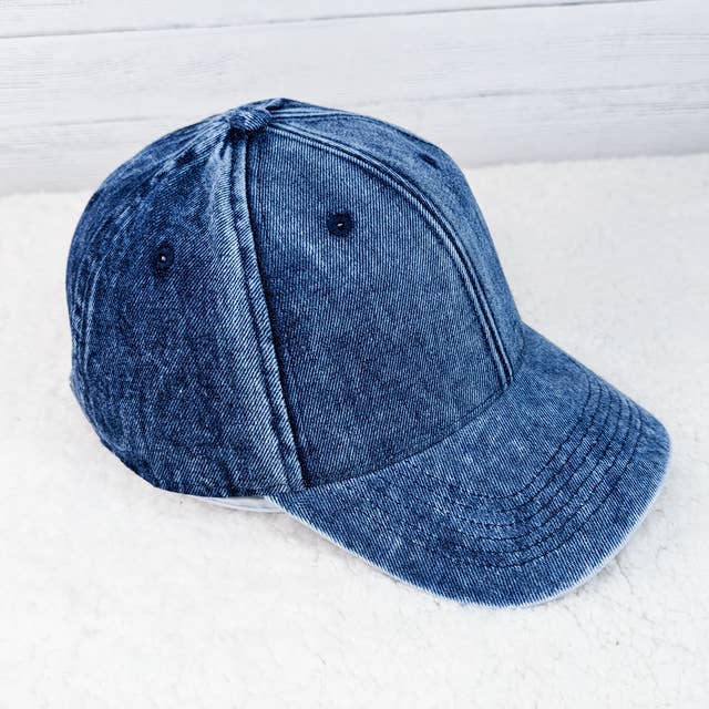 Trendy Tee Co. - Wholesale Baseball Cap - Women's - Acid Wash Pacific Hybrid Denim Cap