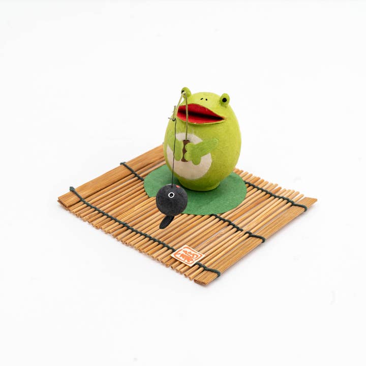 U PLUS INC - Vente Figurine décorative - Figurine de grenouille de pêche en washi faite à la main de Ryukodo4