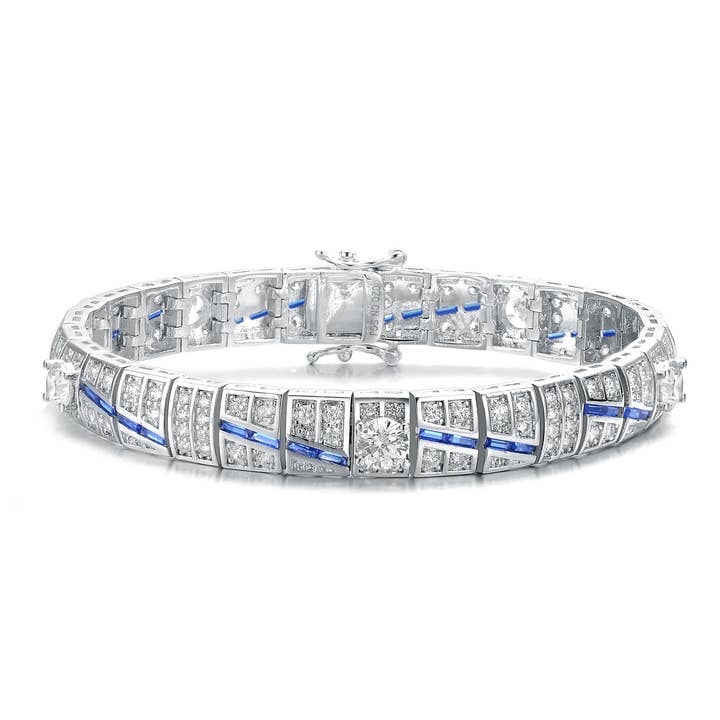 Sterling sølv Cubic Zirconia armbånd (5715-S) for engroshandel hos Genevive