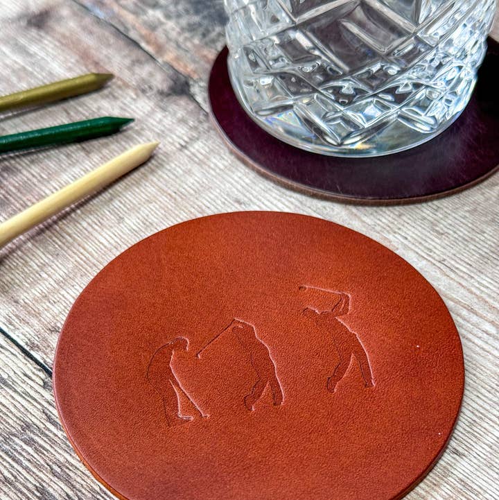 Parkin & Lewis - Wholesale Coasters - Leather Golf Coaster0