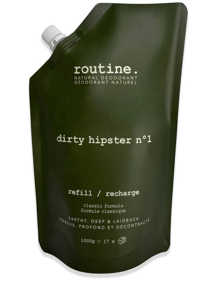Dirty Hipster No.1 Deodorant - 1KG Refill Bag for wholesale by Routine Natural Beauty