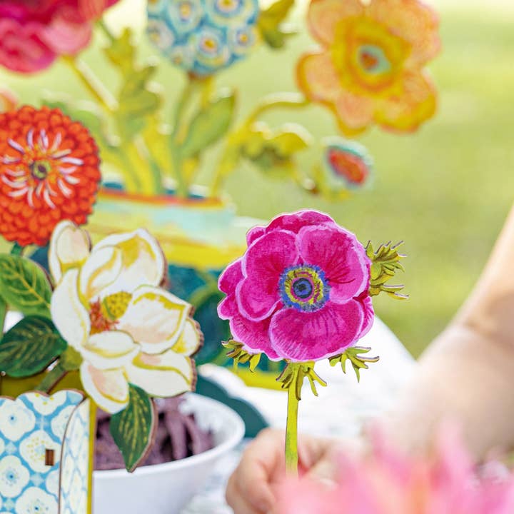 Magenta Anemone Large Acrylic Flower for wholesale by Kimberly Hodges