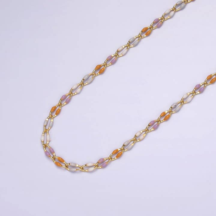 Aim Eternal - Wholesale Link & Chain Necklace - Colorful Enamel Chain for Seasonal Permanent Jewelry Supply
