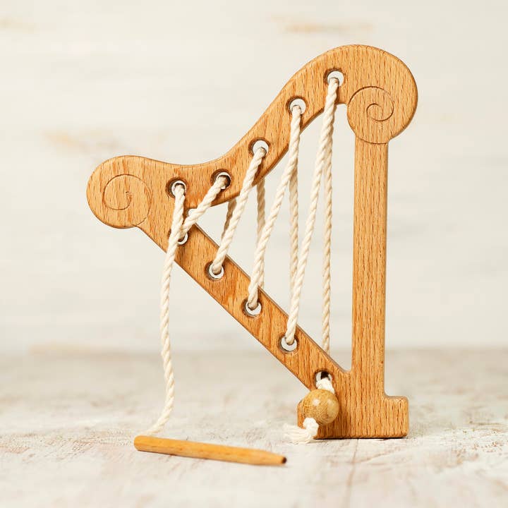 Wooden Harp lacing toy Fine Motor Skills Wooden Montessori for wholesale by Wooden Caterpillar Toys