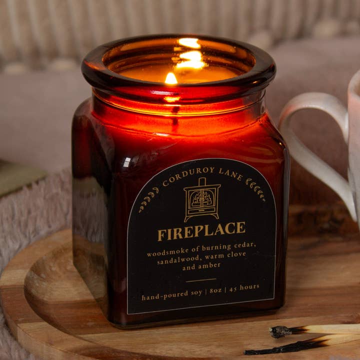 Fireplace Apothecary Candle for wholesale by Corduroy Lane