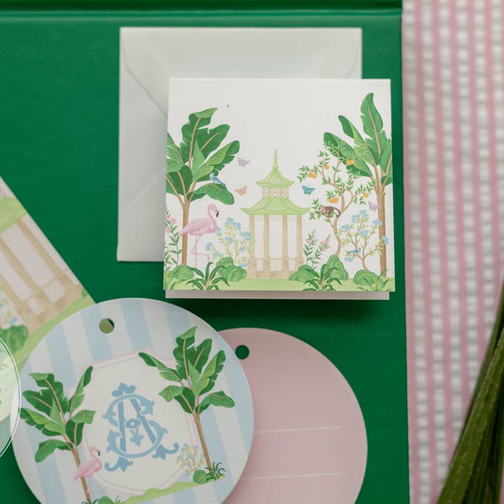 Hattie Hill Designs, LLC - Vendita all'ingrosso Biglietti di auguri generici - Biglietto di Recinzione "La Palma Rosa"1