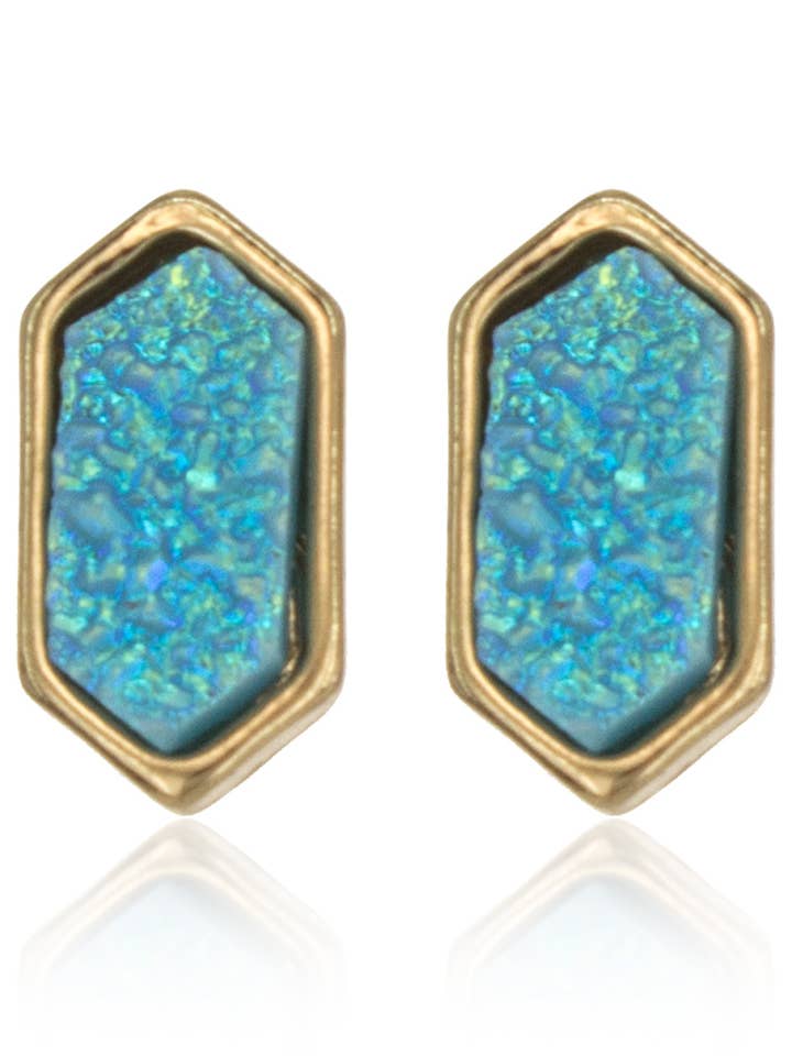 Sparkly Druzy Stud Earrings for wholesale by Suzie Q USA