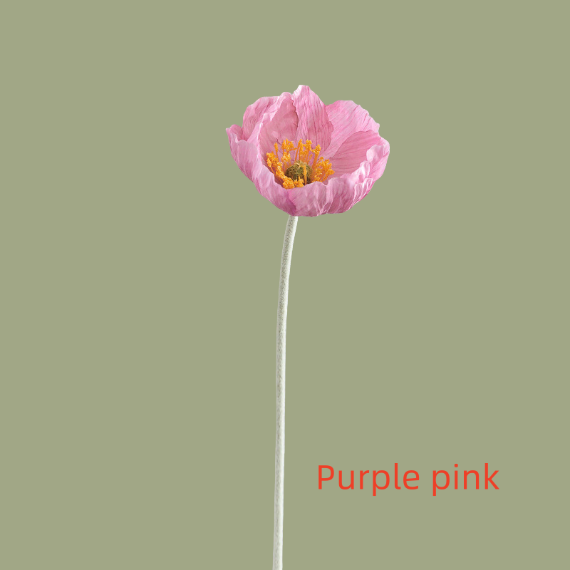 ACNITE(We cover U.S. import duties) - Vente Fleurs artificielles - Fleurs de pavot en soie grandes fleurs artificielles pour décoration de mariage1