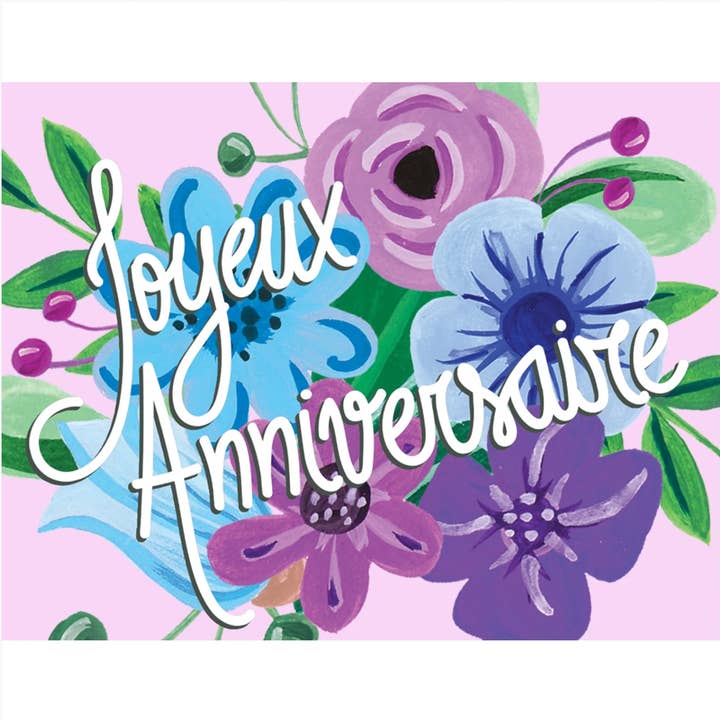 Paige & Willow - Wholesale Birthday Card - Joyeux Anniversaire Card1