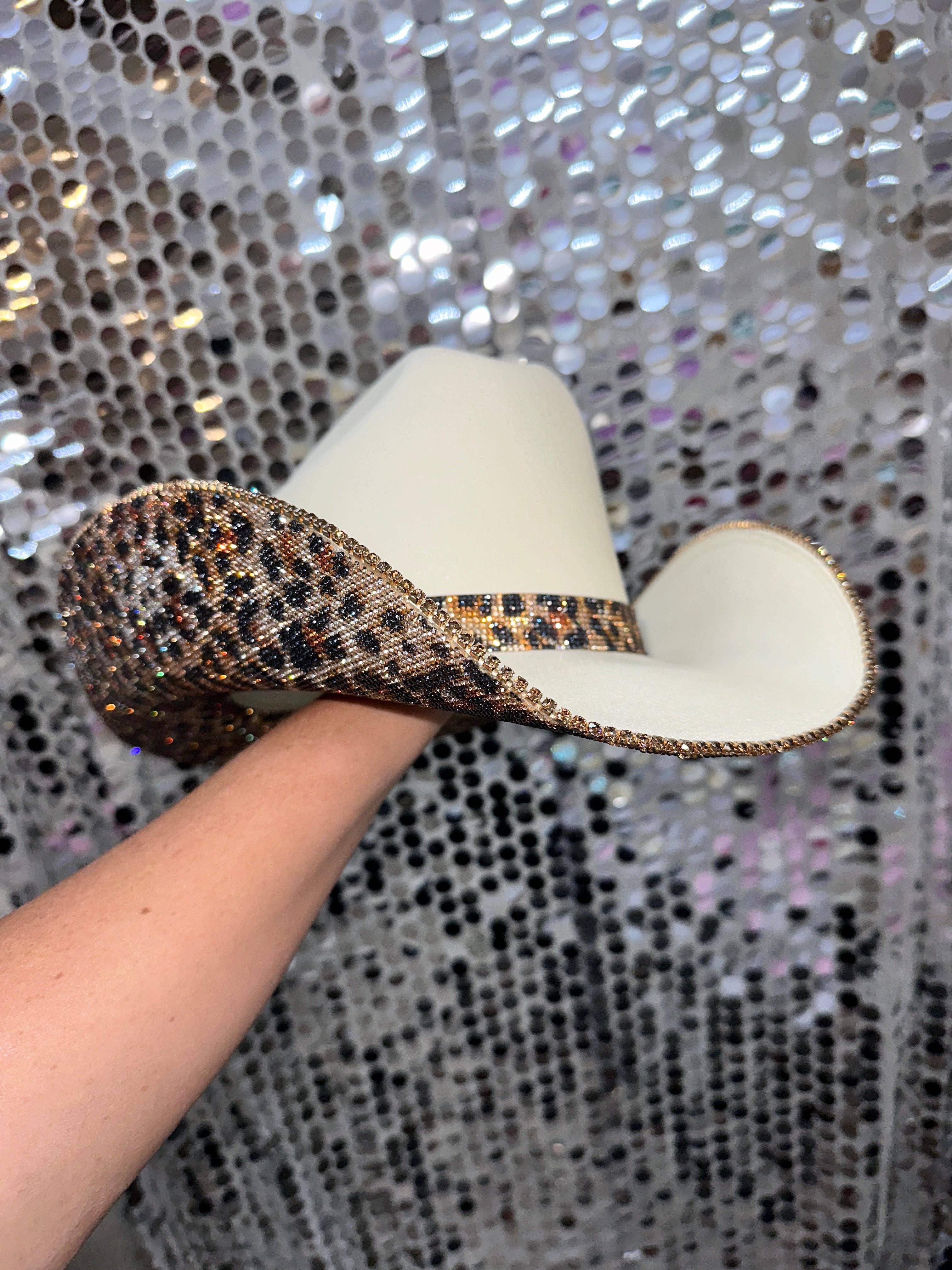 Rhinestone Cowgirl - Wholesale Cowboy Hat - Women's - Sand & Leopard Hat (Square Style)2