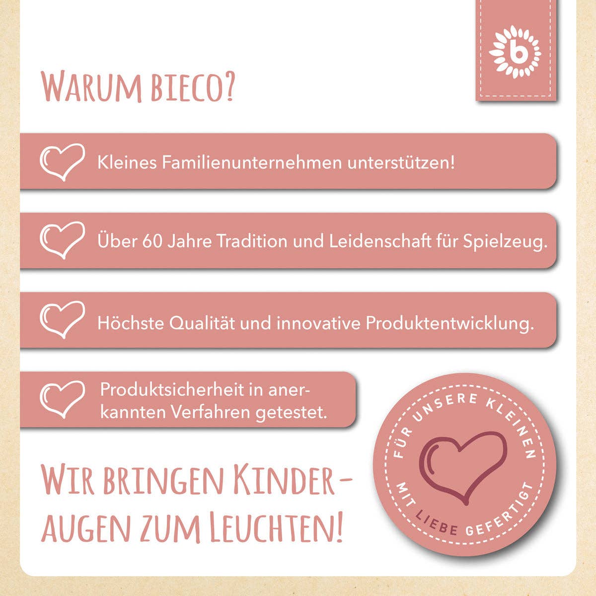 Bieco Spielwaren - Wholesale Wood Toy - Kids - Motor skills loop with mirror rose9