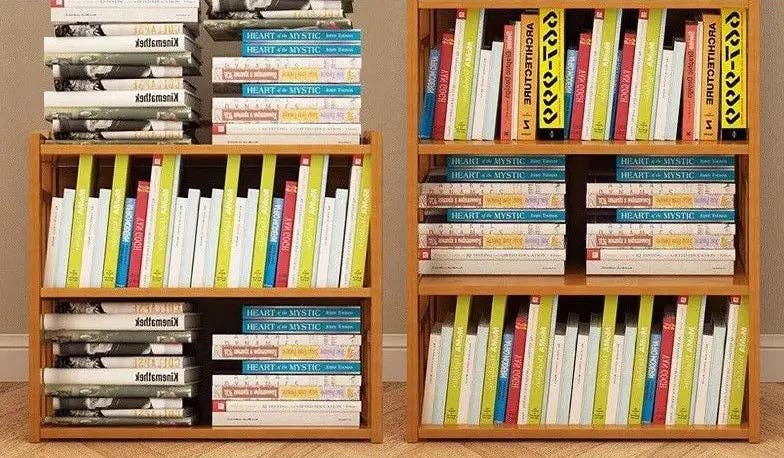 everythingbamboo - Wholesale Bookcase - Bamboo Antique Style Cabinet Book Shelf Bookcase Storage Choice Elegant BBC016