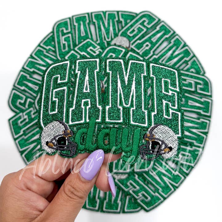 ABLNco - Wholesale Patch - Green game day football helmet patch iron on