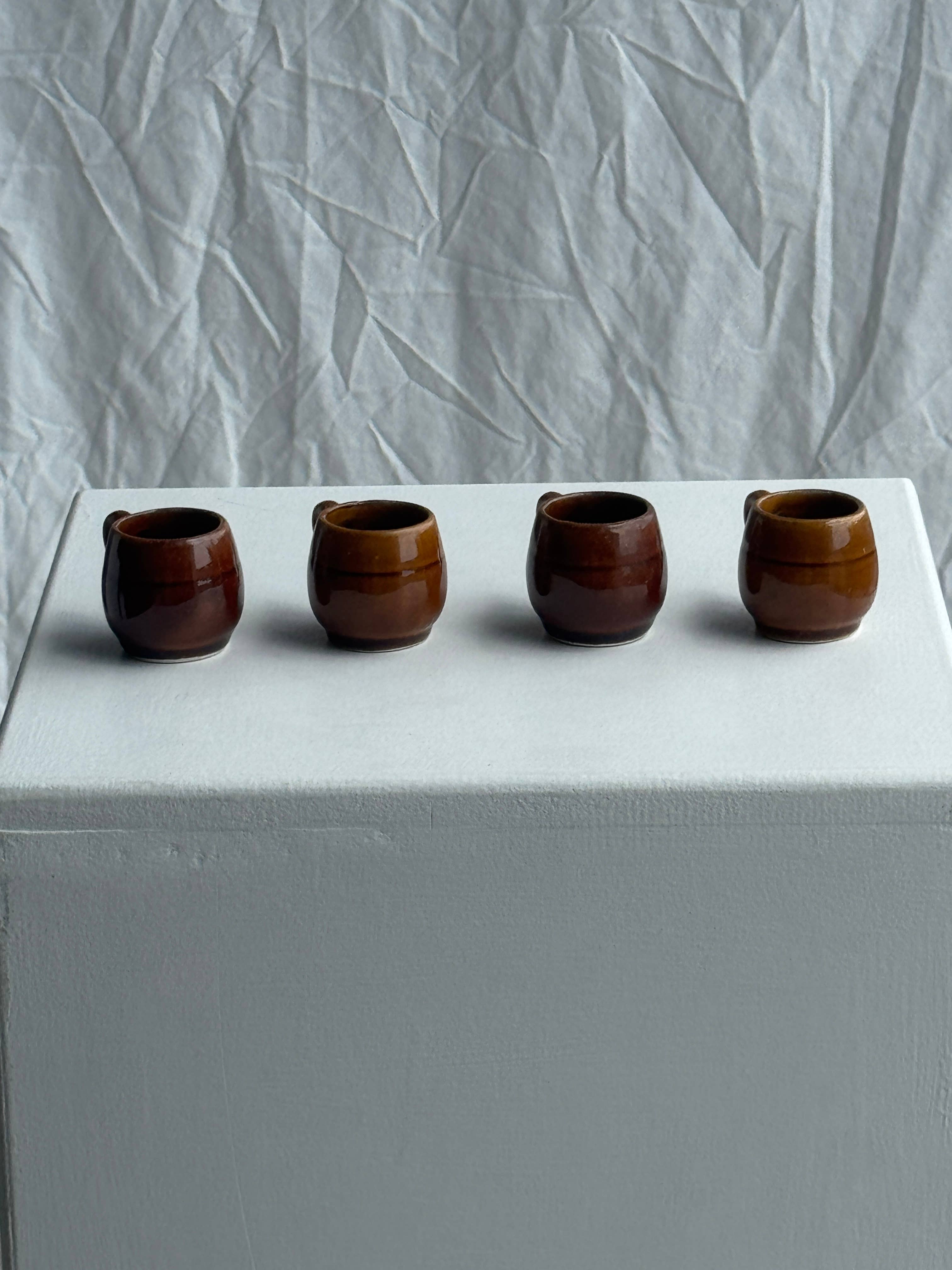 Office Objets – wholesale Coffee mug – Set of 4 mini glazed ceramic cups8