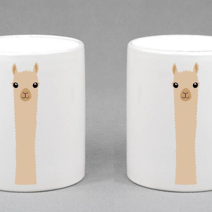 Alpaca Watching Coffee Mug for wholesale by Choice Alpaca Products
