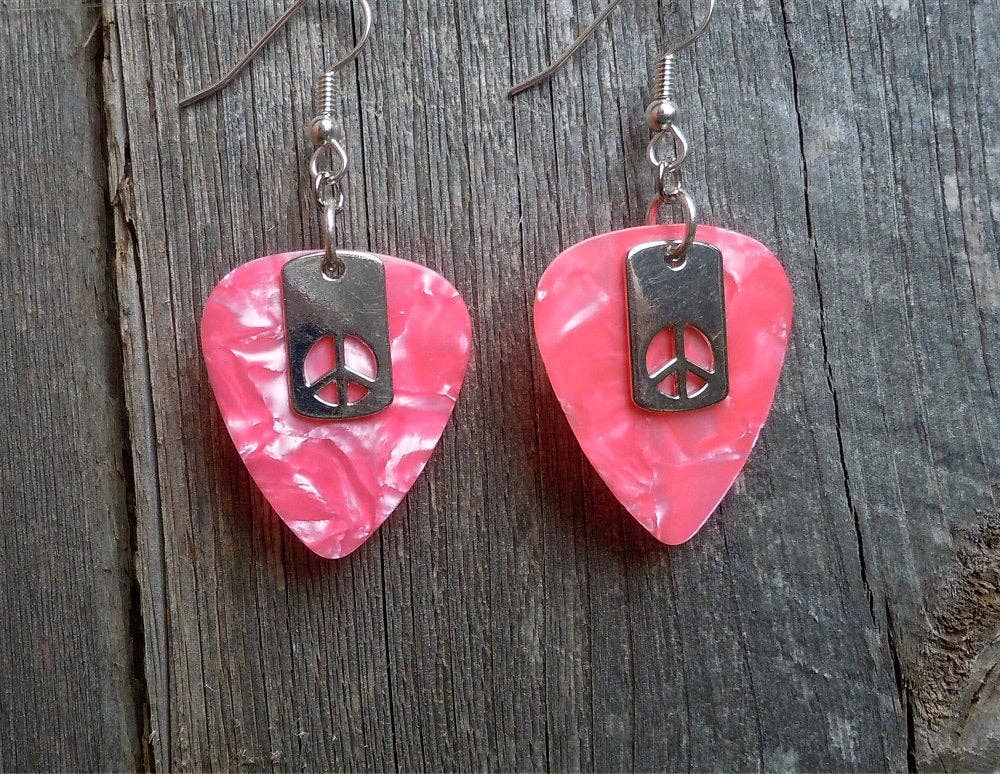 Simply Raevyn - Wholesale Dangle Earrings - Small Peace Sign Cut Out Charm Earrings16