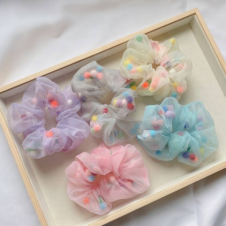 GIRLS CUTE COLORFUL BALL HAIR TIE_CWAHA1847 for wholesale by ACCITY