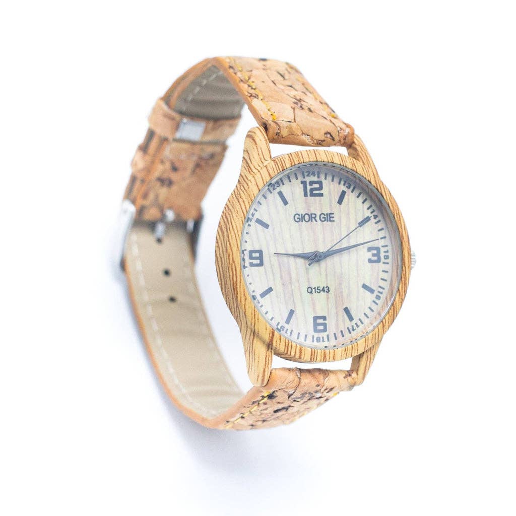 Meninas Bonitas Cork – wholesale Armbandsur - Dam – Naturlig korkklocka WA-392 *utan låda7