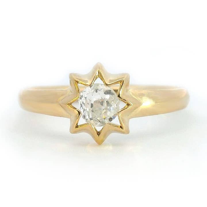 Anillo de Solitario con Estrella de Diamante para venta al por mayor de Olivve