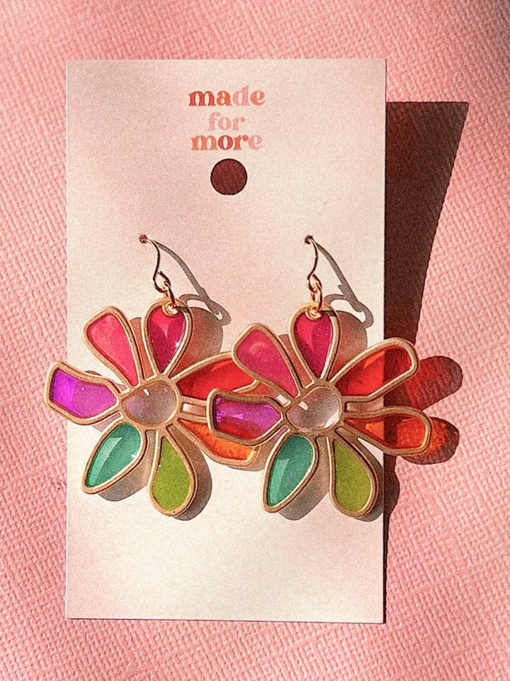Stained Glass Earrings | Handmade Earrings | Stained Glass for wholesale by Made For More