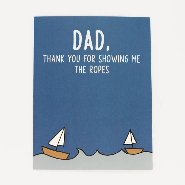 Showing the Ropes | Thank You Greeting Card for Dad for wholesale by Grateful Paperie