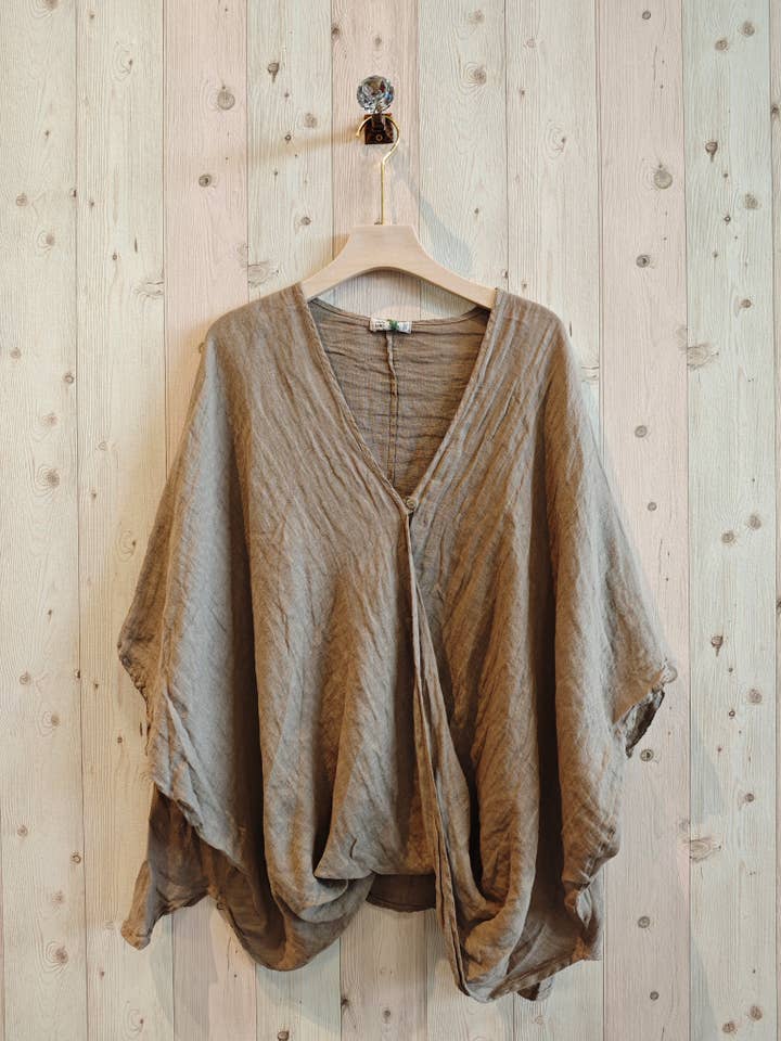 Linen & More – wholesale Blouse – Women’s – REF 86068 OVERSIZED 100% LINEN BLOUSE