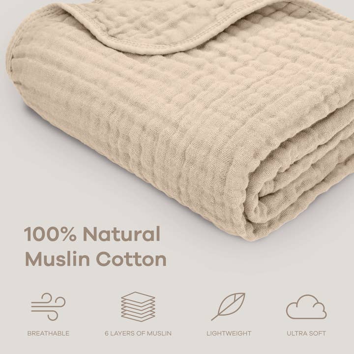 Comfy Cubs - Wholesale Bedding Blanket - Kids & Baby - Muslin Baby Blanket, 40" x 40" Swaddle Blanket by Comfy Cubs3