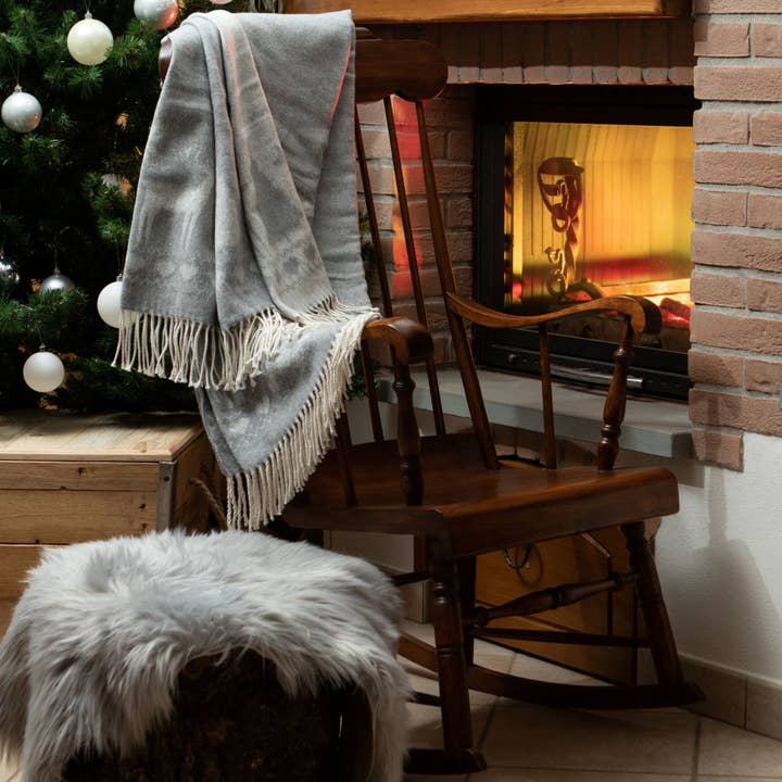 Manta Babele em Algodão Reciclado Tema Natalício com folhos por atacado de SOFIA TOSCANO