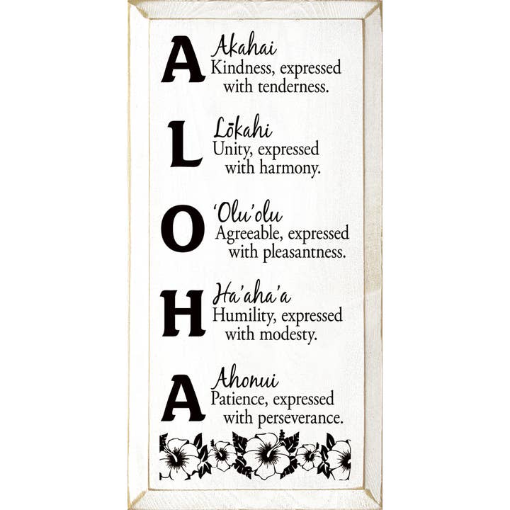 SAWDUST CITY – wholesale Skylt – Aloha mening trä tecken2