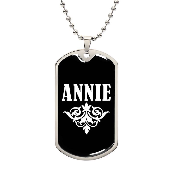 Annie v03a - Luxury Dog Tag Necklace for wholesale by Unique Gifts Store